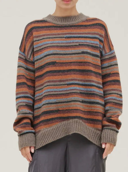 STOP STRIPE SWEATER