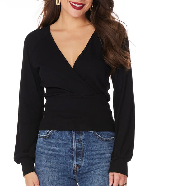 RAGLAN SURPLICE TOP