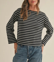 STRIPE LONG SLEEVE TOP