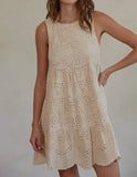 EYELET MINI DRESS