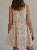 EYELET MINI DRESS