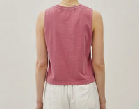 CROPPED BASIC V-NECK TANK