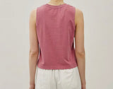 CROPPED BASIC V-NECK TANK