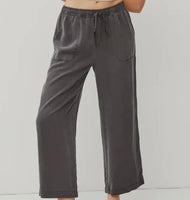 DRAWSTRING WIDE LEG PANT