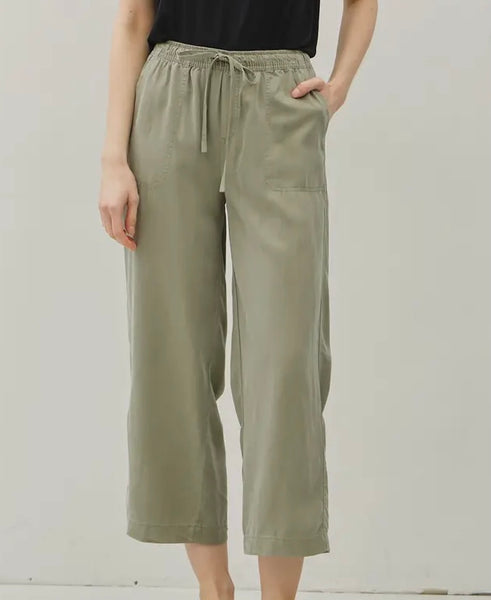 DRAWSTRING WIDE LEG PANT