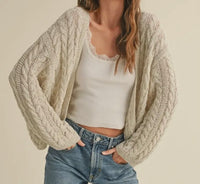 LIGHT CABLE CARDIGAN