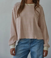 RIBBED LONG SLEEVE CREW