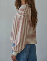 RIBBED LONG SLEEVE CREW
