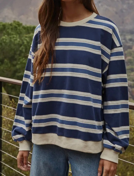 STRIPED CREW NECK