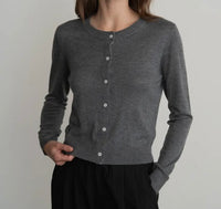 SOFT CREWNECK CARDIGAN
