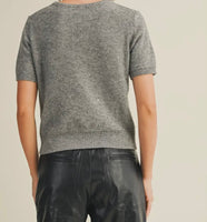 SHORT SLEEVE CREWNECK SWEATER