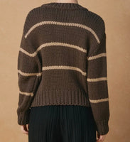 FLUFFY STRIPED CARDIGAN