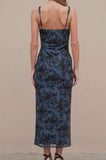 MESH FLOWER PRINTED MAXI