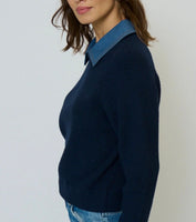 DASH DENIM COLLAR PULLOVER