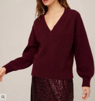 HEATHER VNECK SWEATER