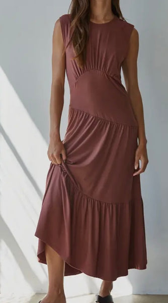 SUEDED MIDI DRESS