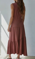 SUEDED MIDI DRESS