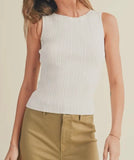 RIBBED KNITTED TOP