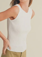 RIBBED KNITTED TOP