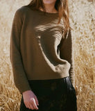 SCALLOP NECKLINE SWEATER