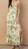 TIDE TALES HALTER MIDI DRESS