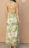 TIDE TALES HALTER MIDI DRESS