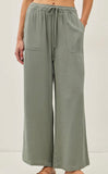CASUAL CROP LINEN PANT