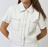 CHELSEA VEGAN CROP JACKET