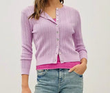 POINTELLE CARDIGAN