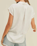CAP SLEEVE BUTTON DOWN