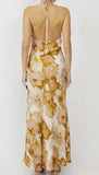 FLORAL HALTER MAXI