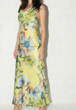 FLORAL DRAPE MAXI