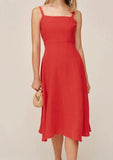 APRON MIDI DRESS