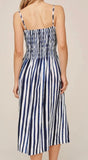 SMOCKED MIDI DRESS
