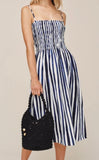 SMOCKED MIDI DRESS