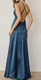 SATIN PLUNGING MAXI