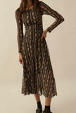 FLORAL MESH MIDI