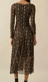 FLORAL MESH MIDI