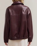 VEGAN LEATHER BOMBER