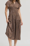 POLKA DOT SATIN DRESS