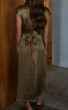 SATIN CROSS TIE DRESS