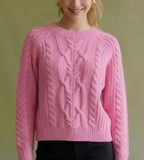 CABLE KNIT CREWNECK