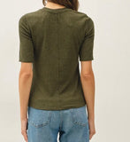 RIBBED SHORT SLEEVE BASIC