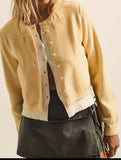 TWO TONED LAYERED CARDI