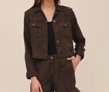 CROPPED UTILITY FRAY JACKET