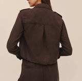 CROPPED UTILITY FRAY JACKET