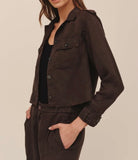 CROPPED UTILITY FRAY JACKET