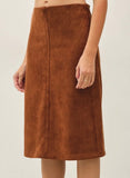 SUEDE PENCIL SKIRT