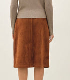 SUEDE PENCIL SKIRT
