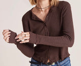 RUFFLE CARDIGAN